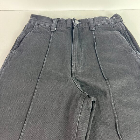 Madewell Jeans Women's 27x30* Super Wide Leg High Rise Black Faded Denim Tag 27 - Picture 2 of 16